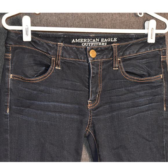 American Eagle Outfitters Jegging Women's 8 Super Stretch Dark Denim Leggings - Picture 2 of 8